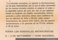 Fuera los Generales antipatriotas, 1983-1988