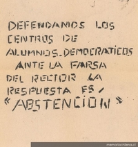 Defendamos los Centros de Alumnos democráticos, 1983-1988