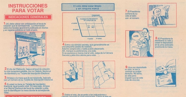 Instrucciones para votar, 1988