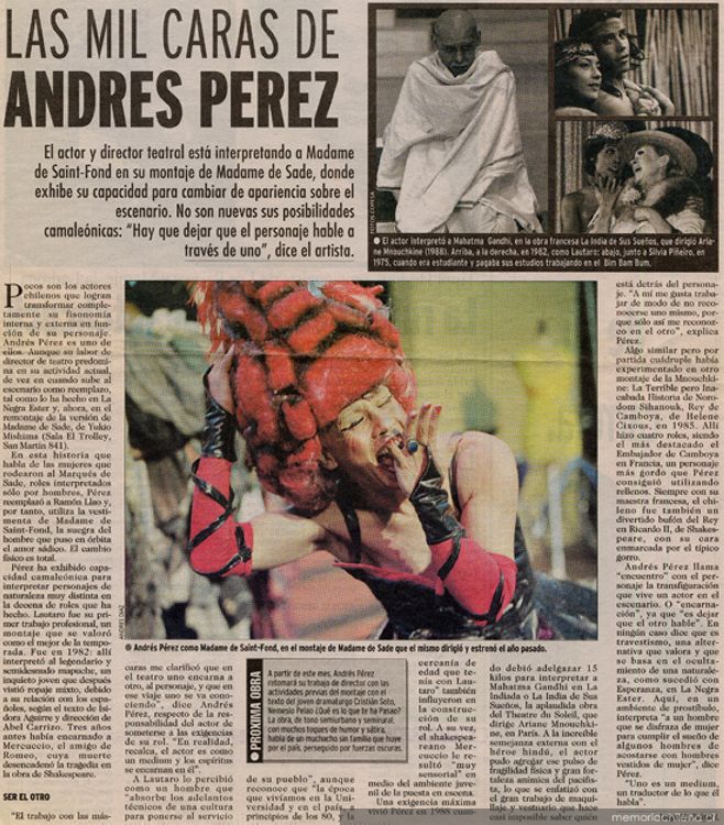Las mil caras de Andrés Pérez