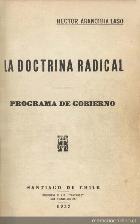 La doctrina radical : programa de gobierno
