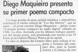Diego Maquieira presenta su primer poema compacto