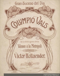 Columpio vals : de la célebre opereta cómica Vamos á la metrópolis