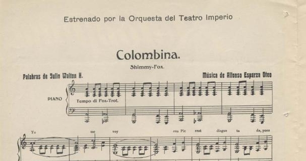 Colombina : estrenado por la orquesta del teatro Imperio