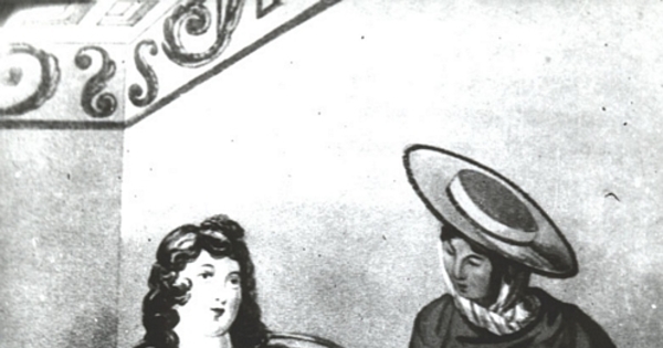 Dama de la aristocracia chilena con su mucama