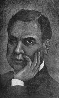 Rubén Darío, retrato de su juventud, hacia 1890