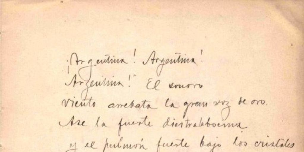 Canto a la Argentina [manuscrito]