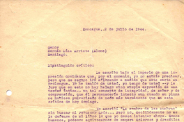 [Carta], 1944 jul. 2 Rancagua, Chile <a> Hernán Díaz Arrieta (Alone) [manuscrito]