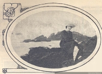 Magdalena Petit en las rocas de Pichilemu, 1918