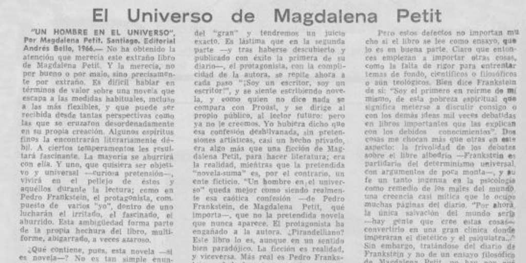 El Universo de Magdalena Petit