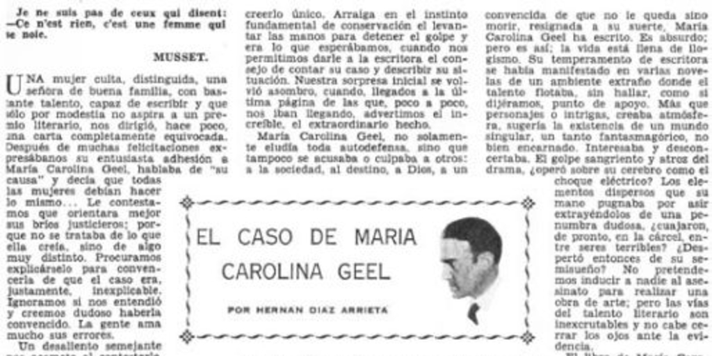 El caso de María Carolina Geel