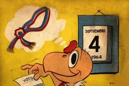 Condorito votando en elecciones de 1964