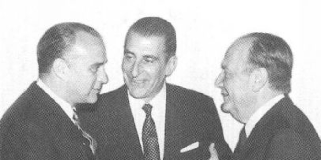 René Silva Espejo junto al Presidente Eduardo Frei Montalva, ca. 1965
