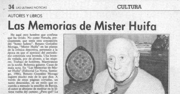 Las memorias de Mister Huifa