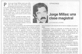 Jorge Millas, una clase magistral