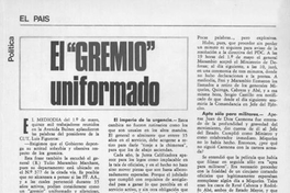 El "gremio" uniformado", 8 de mayo de 1968