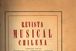 Revista musical chilena : n° 1, mayo 1945
