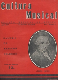 Cultura musical : año 1, n° 1, junio de 1937