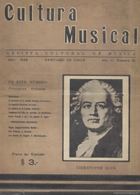 Cultura musical : año 3, n° 15, abril de 1939