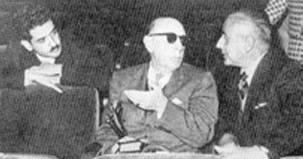 Jorge Urrutia y Gustavo Becerra con Igor Stravinsky, 1960