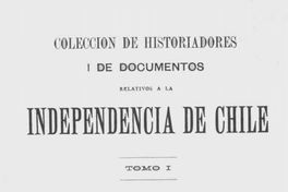 Diario militar del jeneral Don José MiguelCarrera
