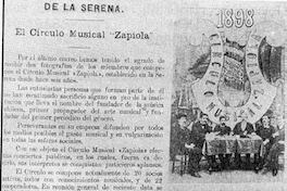 El Círculo Musical Zapiola, 1898