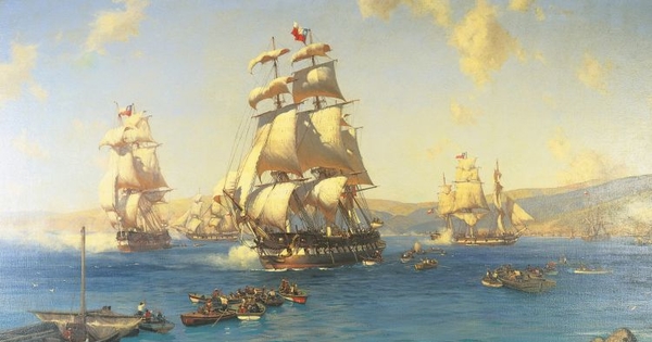 Zarpe de la Primera Escuadra Nacional el 10 de octubre de 1818