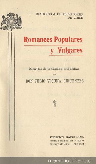 Romances populares y vulgares