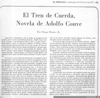 El tren de cuerda, novela de Adolfo Couve