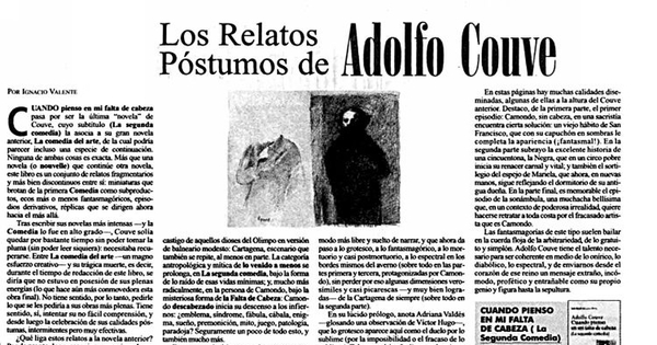 Los relatos póstumos de Adolfo Couve