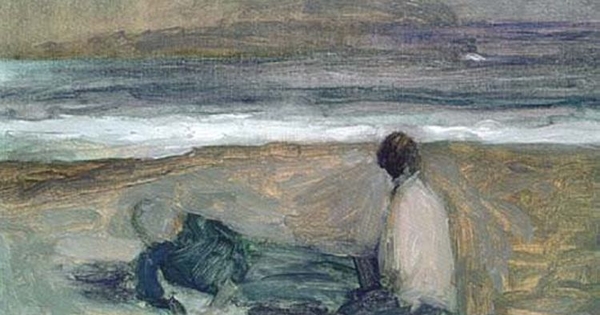 Dos figuras frente al mar, 1985