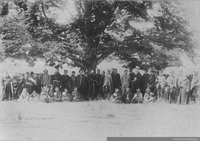 Mapuche parlamentando con misioneros capuchinos, ca. 1895