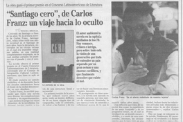 "Santiago cero", de Carlos Franz, un viaje hacia lo oculto