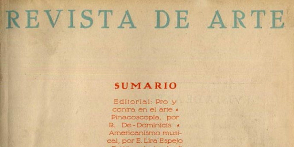 Revista de arte : n° 7, 1935 - n° 12, 1936