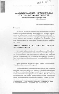 Mario Bahamonde y su legado a la cultura del norte chileno