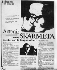 Antonio Skármeta o... como escribir con la lengua afuera