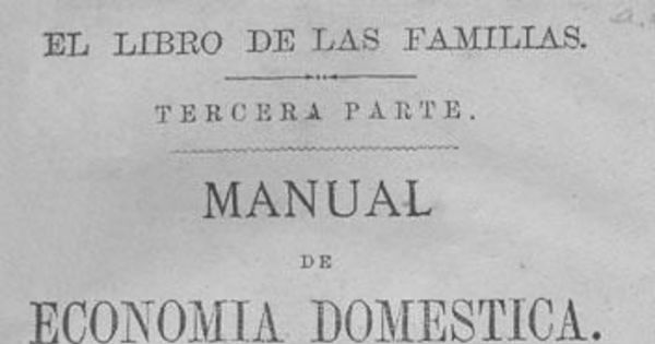 Manual de economía doméstica