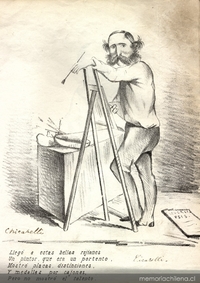 Caricatura de Alejandro Cicarelli, 1858