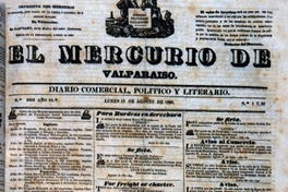 El Mercurio de Valparaíso : 13 de agosto de 1838