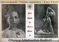 Gran recital de piano y danza de Olga y Malucha Solari