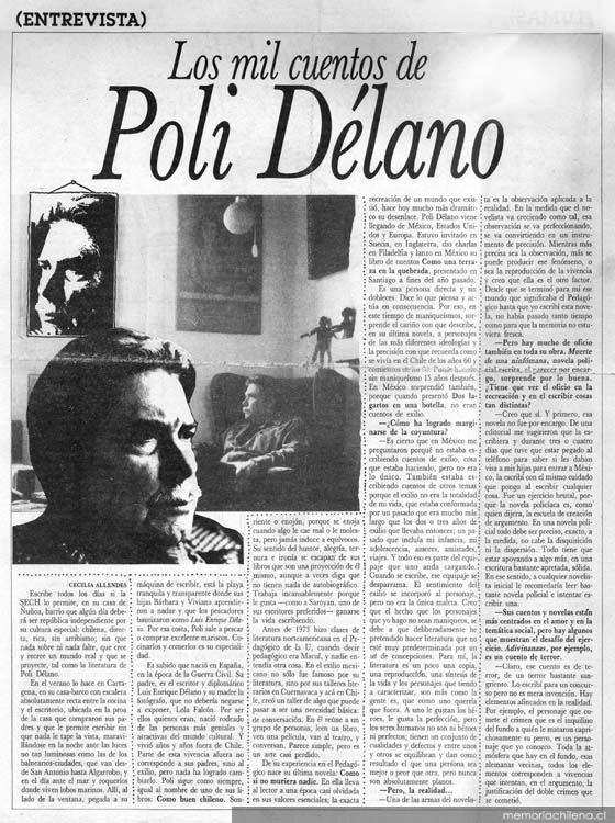Los mil cuentos de Poli Délano