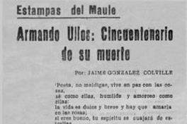 Armando Ulloa : cincuentenario de su muerte
