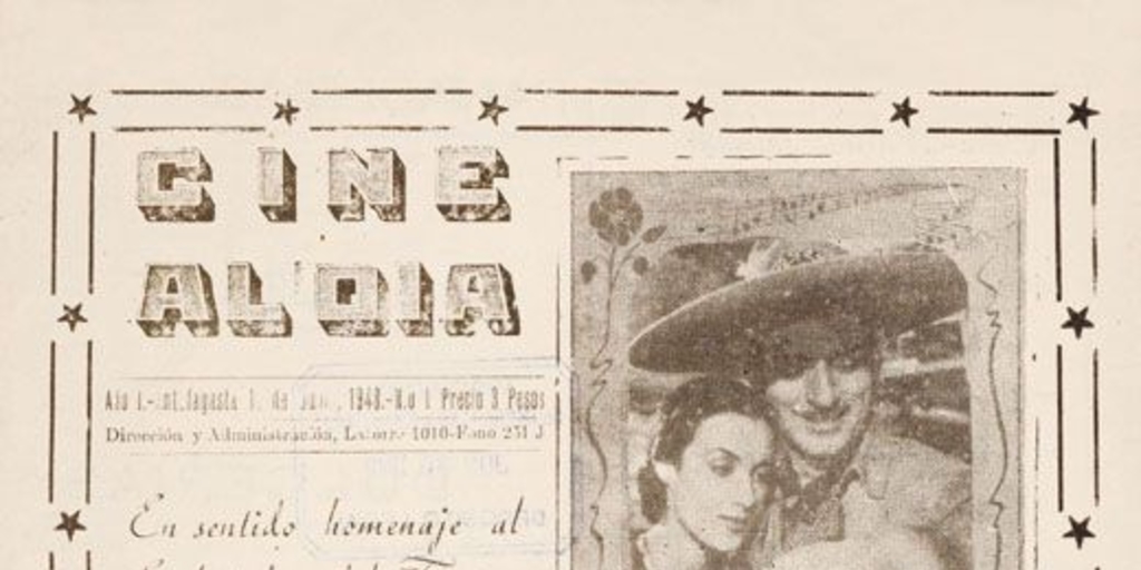 Cine al día : año 1, n° 1, junio de 1948