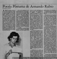 Poesía póstuma de Armando Rubio