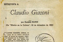 Entrevista a Claudio Giaconi