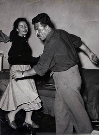 Luis Hernández Parker con su hija Ety, 1951