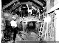 Mineros trabajando en El Teniente, 1931