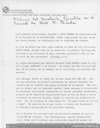 Palabras en el funeral de José Manuel Parada, 1 de abril de 1985