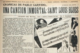 Una canción inmortal: "Saint Louis Blues". Crónicas de Pablo Garrido