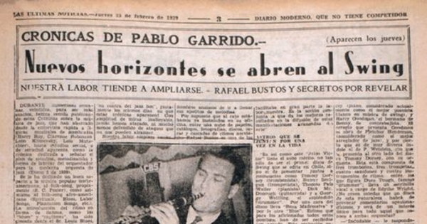 Nuevos horizontes se abren al swing : crónicas de Pablo Garrido